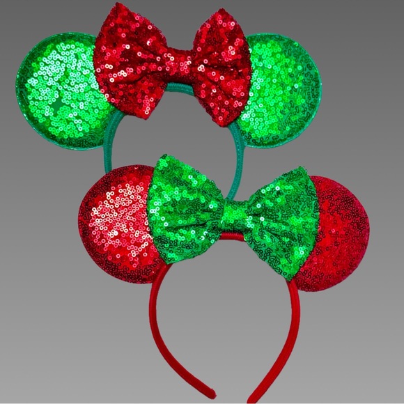 NWT 3pk Sequin Mickey Ears Headbands - Picture 3 of 3
